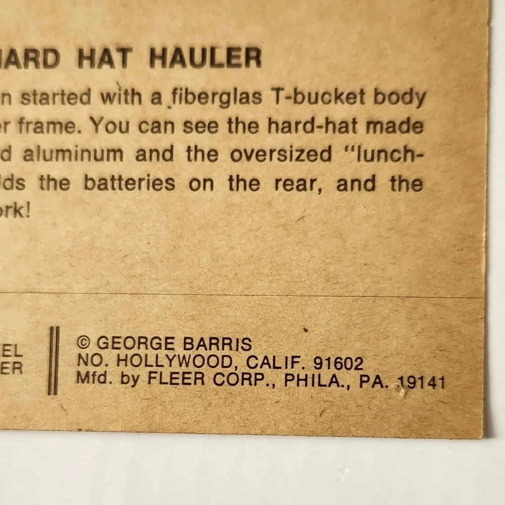 1974 Fleer Kustom Cars Sticker Card  - George Barris 